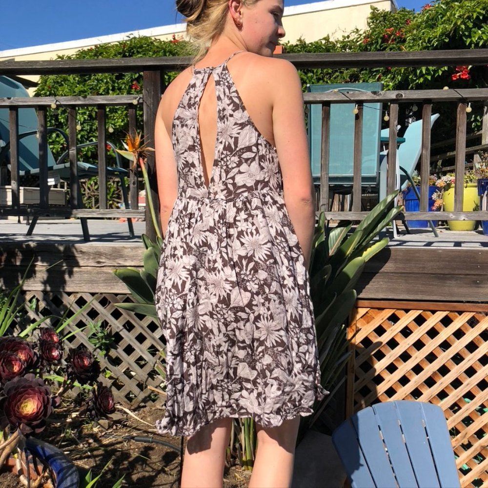 Sold! Kimchi Blue Floral Hi Low Halter Dress - Picture 2 of 3